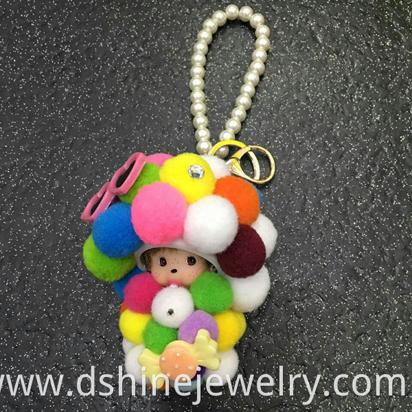 DIY Rainbow Ball Keyring